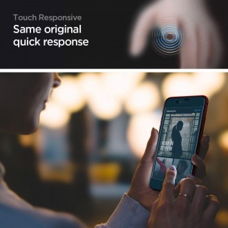 Tvrzené sklo Spigen GLASS FC IPHONE 7 / 8 / SE 2020 / 2022 ČERNÉ