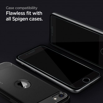 Tvrzené sklo Spigen GLASS FC 2PAL IPHONE 7 / 8 / SE 2020 / 2022 ČERNÁ