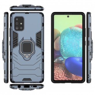 Ring Armor Case Kickstand Tough Rugged Cover for Samsung Galaxy A71 5G blue