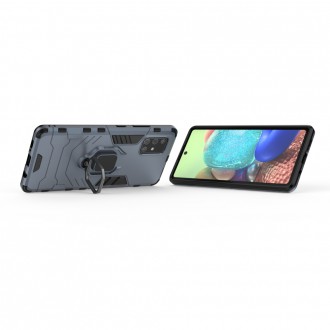 Ring Armor Case Kickstand Tough Rugged Cover for Samsung Galaxy A71 5G blue