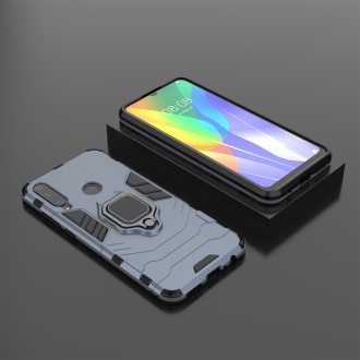 Ring Armor Case Kickstand Tough Rugged Cover for Huawei Y6p blue