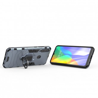 Ring Armor Case Kickstand Tough Rugged Cover for Huawei Y6p blue