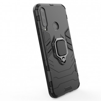 Ring Armor Case Kickstand Tough Rugged Cover for Huawei Y6p blue