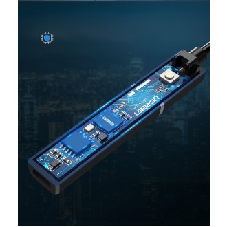 Ugreen Bluetooth 5.0 transmitter wireless audio adapter 3.5 mm mini jack black (40761 CM107)