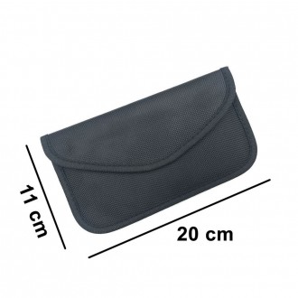 Anti-theft Case for Car Keys Phone Radio Blocking Faraday Box Faraday Cage 20cm x 11cm Black