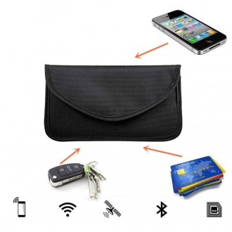 Anti-theft Case for Car Keys Phone Radio Blocking Faraday Box Faraday Cage 20cm x 11cm Black