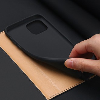 DUX DUCIS Wish Genuine Leather Bookcase type case for iPhone 12 Pro / iPhone 12 black