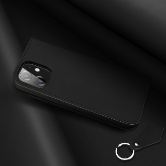 DUX DUCIS Wish Genuine Leather Bookcase type case for iPhone 12 Pro / iPhone 12 black