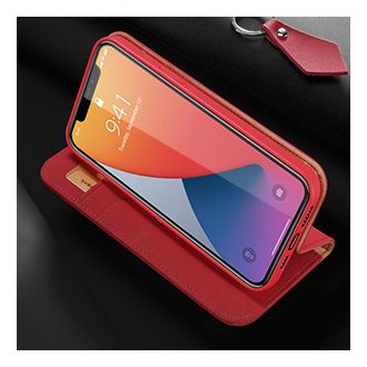 DUX DUCIS Wish Genuine Leather Bookcase type case for iPhone 12 Pro / iPhone 12 black
