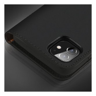 DUX DUCIS Wish Genuine Leather Bookcase type case for iPhone 12 Pro / iPhone 12 black