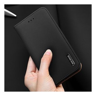 DUX DUCIS Wish Genuine Leather Bookcase type case for iPhone 12 Pro Max red