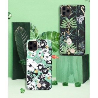 Kingxbar Blossom case decorated with original Swarovski crystals iPhone 11 Pro multicolour (Leaf)