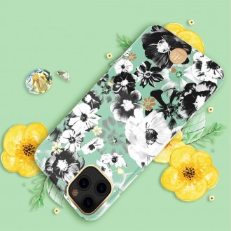 Kingxbar Blossom case decorated with original Swarovski crystals iPhone 11 Pro multicolour (Leaf)