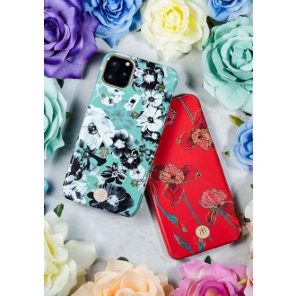 Kingxbar Blossom case decorated with original Swarovski crystals iPhone 11 Pro multicolour (Leaf)