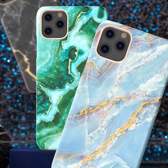 Kingxbar Marble Series case decorated printed marble iPhone 11 Pro green