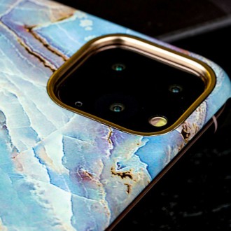 Kingxbar Marble Series case decorated printed marble iPhone 11 Pro green