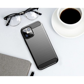 Flexibilní kryt Carbon Case pro iPhone 12 Pro Max modrý