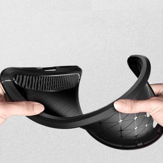 Flexibilní kryt Carbon Case pro iPhone 12 Pro Max modrý