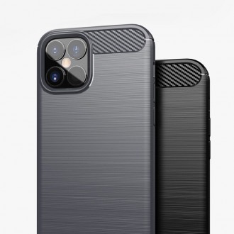 Flexibilní kryt Carbon Case pro iPhone 12 Pro Max modrý
