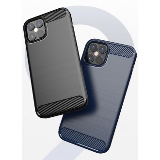 Flexibilní kryt Carbon Case pro iPhone 12 Pro Max modrý