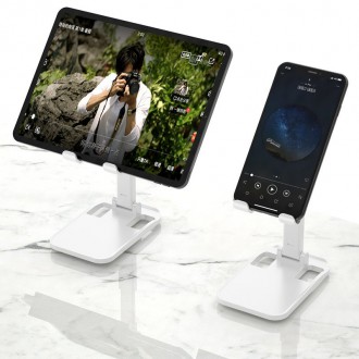 Stolní teleskopický stojan Dudao skládací stojan na telefon tablet šedý (F5XS)