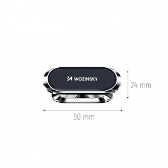 Wozinsky Self-adhesive Magnetic 360 Car Dashboard Mount Silver (WMH-06)
