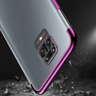 Clear Color Case Gel TPU Electroplating frame Cover for Xiaomi Redmi 10X 4G / Xiaomi Redmi Note 9 red