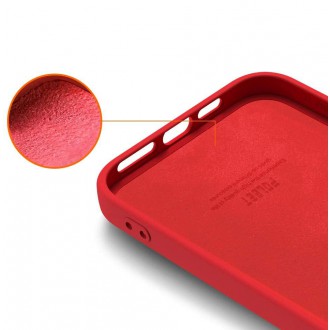 Silicone Case Soft Flexible Rubber Cover for iPhone 12 Pro Max red