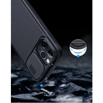 Nillkin CamShield Pro pouzdro Armor Case Cover Kryt fotoaparátu iPhone 12 Pro / iPhone 12 černý