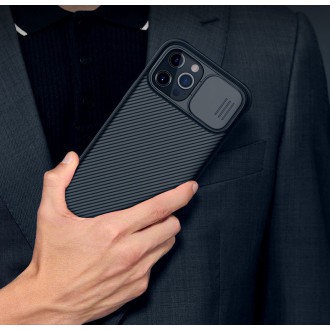 Nillkin CamShield Pro pouzdro Armor Case Cover Kryt fotoaparátu iPhone 12 Pro / iPhone 12 černý