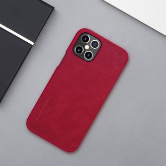 Nillkin Qin original leather case cover for iPhone 12 Pro Max red