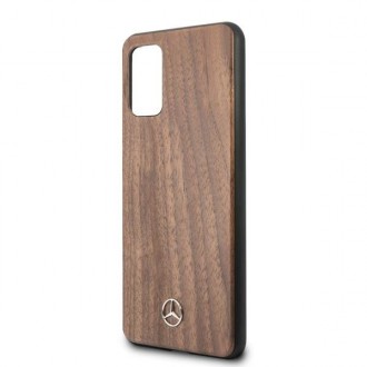 Mercedes MEHCS67VWOLB S20+ G985 hard case brązowy/brown Wood Line Walnut