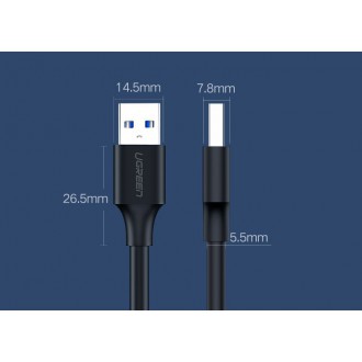 Ugreen cable USB 2.0 cable (male) - USB 2.0 (male) 0.5 m black (US128 10308)