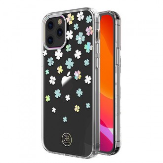 Kingxbar Lucky Series case decorated with original Swarovski crystals iPhone 12 mini transparent (Clover)