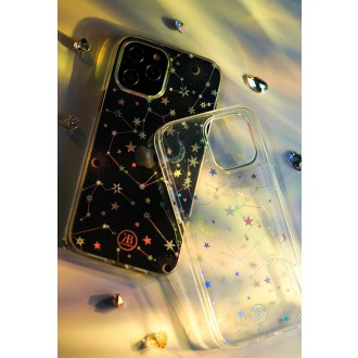 Kingxbar Lucky Series case decorated with original Swarovski crystals iPhone 12 mini transparent (Clover)
