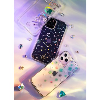 Kingxbar Lucky Series case decorated with original Swarovski crystals iPhone 12 mini transparent (Clover)