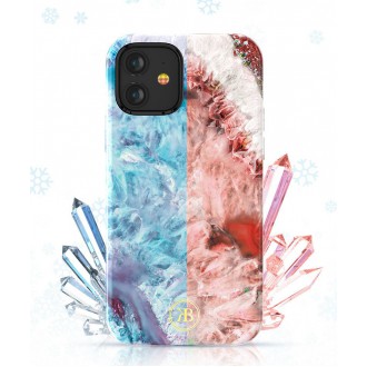 Kingxbar Agate Series case decorated printed Agate iPhone 12 mini green