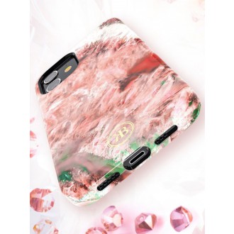 Kingxbar Agate Series case decorated printed Agate iPhone 12 mini green