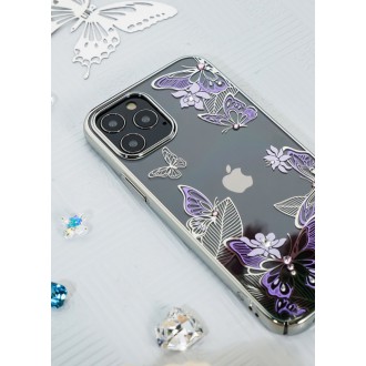 Kingxbar Butterfly Series shiny case decorated with original Swarovski crystals iPhone 12 mini blue