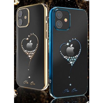 Kingxbar Wish Series case decorated with original Swarovski crystals iPhone 12 Pro Max golden