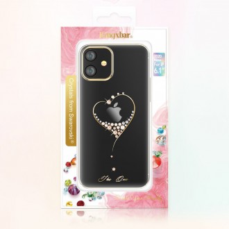 Kingxbar Wish Series case decorated with original Swarovski crystals iPhone 12 Pro Max golden