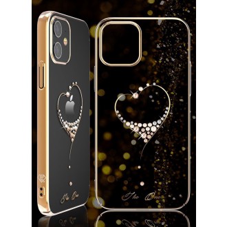Kingxbar Wish Series case decorated with original Swarovski crystals iPhone 12 Pro Max golden