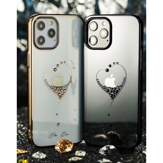 Kingxbar Wish Series case decorated with original Swarovski crystals iPhone 12 Pro Max golden
