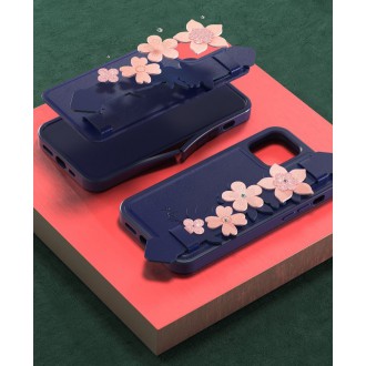 Kingxbar Sweet Series case decorated with original Swarovski crystals iPhone 12 Pro / iPhone 12 blue