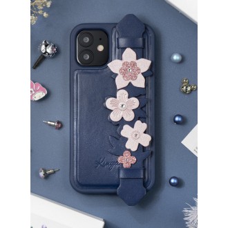 Kingxbar Sweet Series case decorated with original Swarovski crystals iPhone 12 Pro Max blue