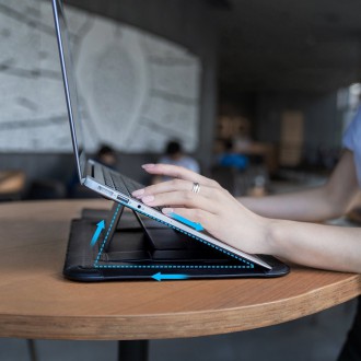 Nillkin Versatile case taška pouzdro na notebook do 14&#39;&#39; s funkcí stojánku a podložky pod myš šedá