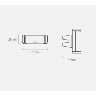 Baseus držák telefonu do auta pro ventilaci stříbrný (SUGP-0S)