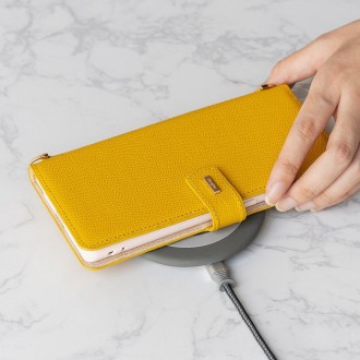 Ringke Folio Signature genuine leather case with flap and shoulder strap for Samsung Galaxy Note 20 black (FS79R55)