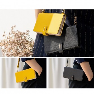 Ringke Folio Signature genuine leather case with flap and shoulder strap for Samsung Galaxy Note 20 black (FS79R55)