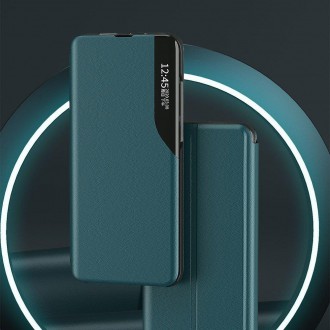 Eco Leather View Case elegant bookcase type case with kickstand for Samsung Galaxy S20 Ultra blue